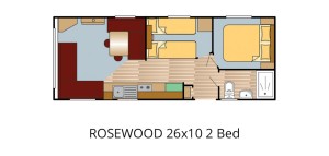 ROSEWOOD 26x10 2 Bed