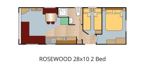 ROSEWOOD 28x10 2 Bed