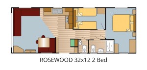 ROSEWOOD 32x12 2 Bed