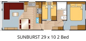 SUNBURST 29 x10 2 Bed