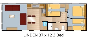 LINDEN 37 x10 3 Bed